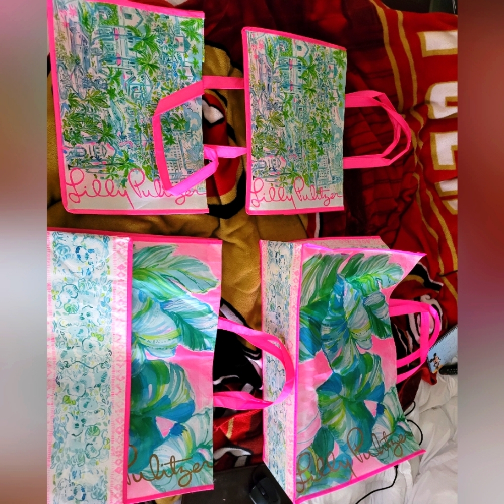 4 Lilly Pulitzer shopping bag